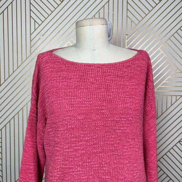 Eileen Fisher Vintage Cotton Knit Sweater in Pink Size US‎ Medium - Picture 3 of 9
